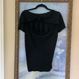 Proenza Schouler black tie back loose shirt XS